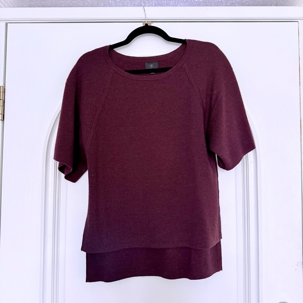 Banana Republic Deep Burgundy Short Sleeve Top